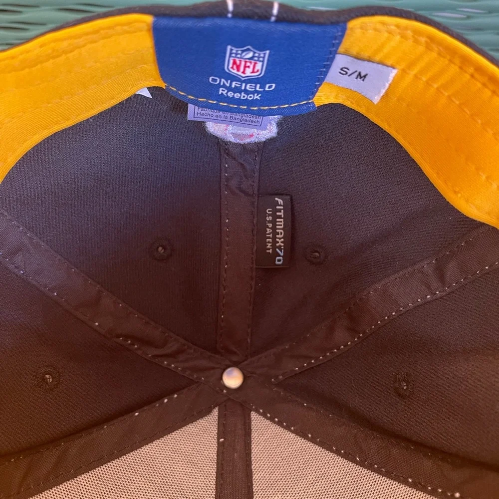 NWOT NFL Reebok On Field Steelers Breast Cancer Awareness Fitted Hat S/M - Picture 8 of 8